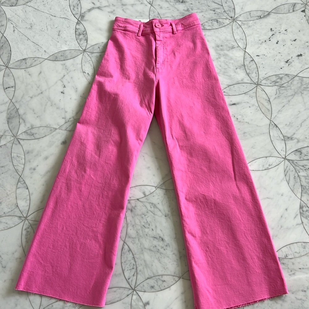 Brand New Zara marine straight pants in Fuschia